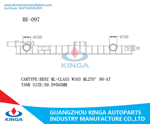 RÉSERVOIR d'EAU EN PLASTIQUE de RADIATEUR de VOITURE POUR LE BENZ ML-CLASS W163 ML270'98 À fournisseur
