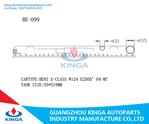 Réservoir en plastique de radiateur liquide de stockage pour le benz E - la TA de la classe W124 E250D 84 fournisseur