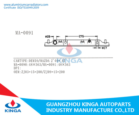 Réservoir d'eau pour le réservoir en bas en plastique de radiateur de Mazda DEMTO/MAZDA2'04 fournisseur