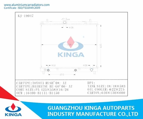 La PRÉCIPITATION « 08 de TOYOTA en aluminium automatique de radiateurs de voiture -/DAIHATSU SOIT - ALLEZ » 06 - 16400-B1141/B1150 À fournisseur