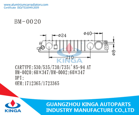530/535/730/735i gauche 85-94 À OEM de plastique 1712365/1723365 de réservoir de côté de radiateur de réparation fournisseur