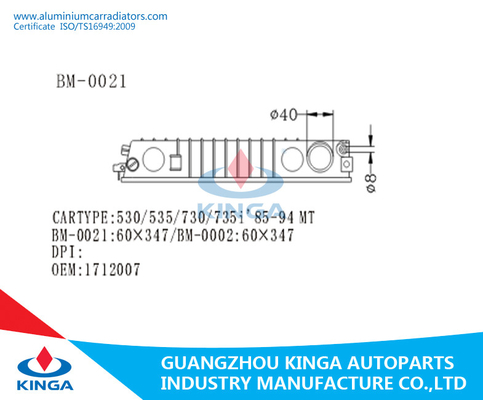 OEM 1712007 de rechange de réservoir de côté de radiateur de la TA de 530/535/730/735i 85-94 laissé fournisseur