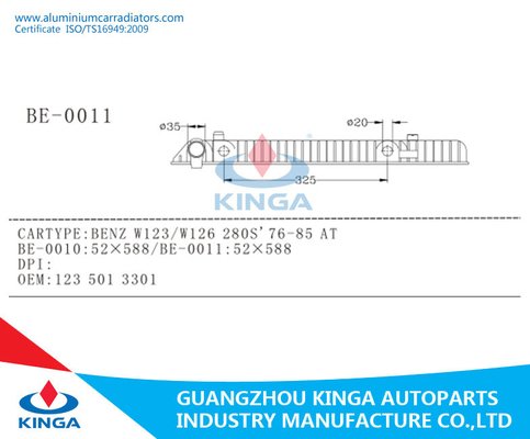 Ajustement direct du benz W123/126 280S '76-85 inférieur automatique de rechange de réservoir de radiateur fournisseur