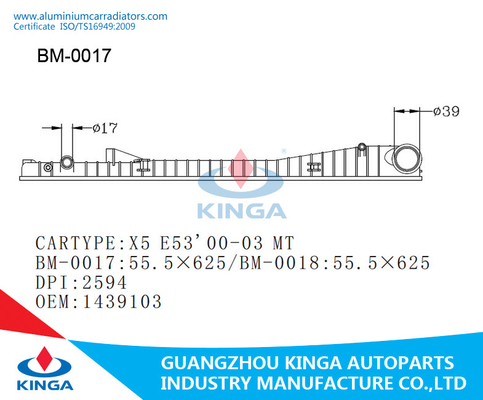 Réparation en plastique de réservoir de radiateur de BMW X5 E53 00-03 de réservoir de radiateur de transmission de la TA fournisseur