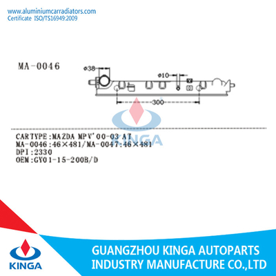 MAZDA MPV '00-03 au radiateur de rechange échoue GY01-15-200B gauche/D 481mm fournisseur
