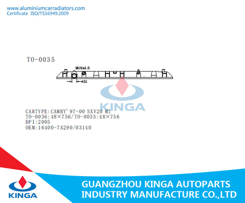 Réservoir en plastique de radiateur de débouché pour Toyota Camry'97 - 00 Sxv20 Mt à refroidissement par eau fournisseur