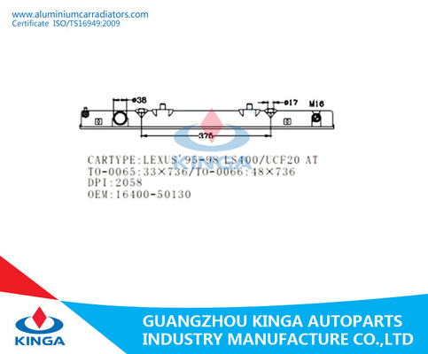 Le LS400/UCF20 de LEXUS 95-98 à l'OEM de plastique de réservoir de radiateur fort 16400-50130 fournisseur