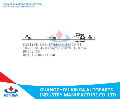 Les pièces de rechange automatiques pour OEM 16400-7A550, réservoir de LEXUS'95-99 RX300 de radiateur partie fournisseur