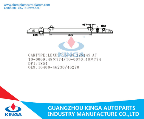 Réservoir en plastique de radiateur de composants de radiateur de Toyota Lexus'95-98 JZS147 fournisseur