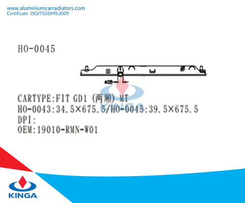 RÉSERVOIR EN PLASTIQUE DE COURANT DU FOND DE GARANTIE DE LA QUALITÉ POUR LA TA DE HONDA FIT GD1 DE RADIATEUR DE VOITURE fournisseur