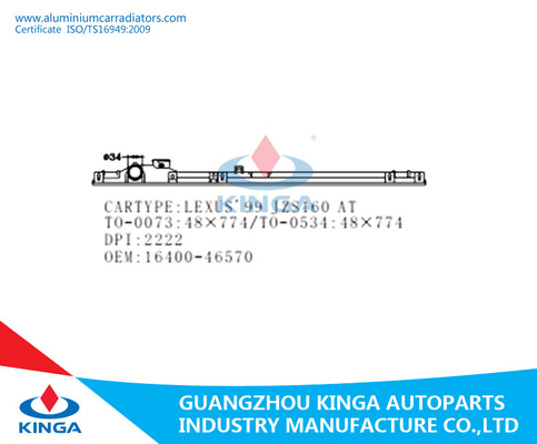 Pièces de rechange en plastique automatiques de réservoir de dessus de radiateur/réservoir de radiateur pour l'OEM de LEXUS'99 JZS160 16400-46570 fournisseur