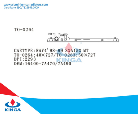 Réservoir automatique de radiateur de la TA 16400-7A480/7A500 de Toyota RAV4'98-99 SXA15G fournisseur