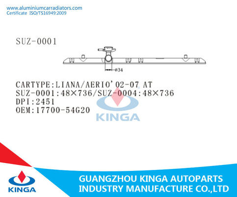 LIANE/AERIO'01-04 au réservoir en plastique de dessus de radiateur d'OEM 17700-54G10 de réservoir de radiateur fournisseur