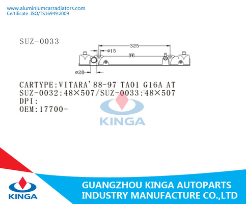 Réservoir en plastique de Raidtaor de véhicule d'OEM 17700 pour Vitara 88-97 TA01 G16A À fournisseur