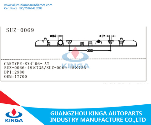 OEM 17700-80J10 Suzuki SX4'06 au réservoir en plastique d'extrémité de radiateur/au réservoir de radiateur partie fournisseur
