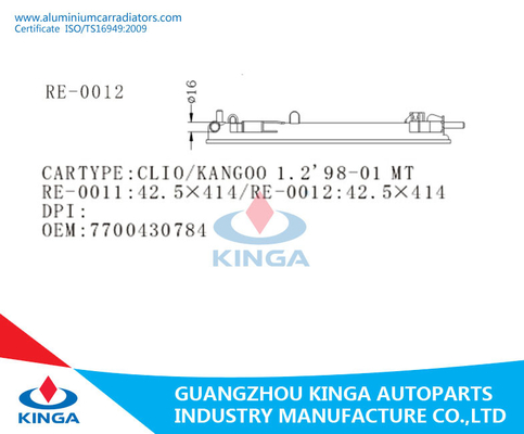 CLIO/KANGOO 1,2' réservoir latéral de réservoir du radiateur 98-01 de radiateur en plastique d'OEM 7700430784 fournisseur