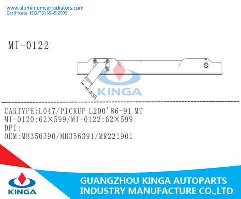 Mitsubishi L047/remplacement en plastique MB356390 de réservoir radiateur de la collecte L200'86-91 fournisseur