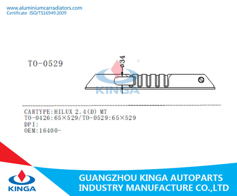 Réservoir en plastique du fond de réservoir d'extrémité de radiateur pour Toyota Hilux 2,4 (D) radiateur de Mt fournisseur