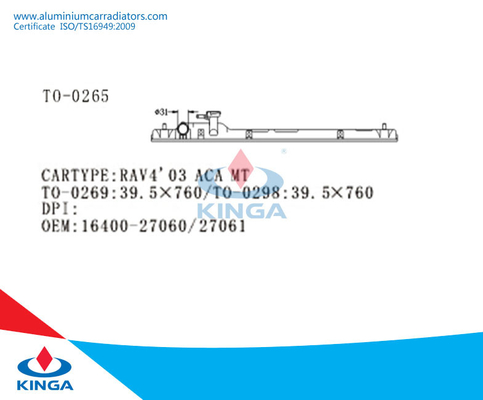 Pour le remplacement 16400-7A480 de réservoir de dessus de radiateur de réparation de l'eau de RAV4'98-99 SXA15G TOYOTA fournisseur