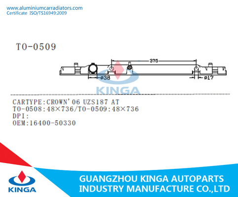 Moteur de la COURONNE UZS187 de TOYOTA refroidissant le réservoir en plastique de radiateur d'OEM 16400-50330 automatique de pièces de rechange fournisseur